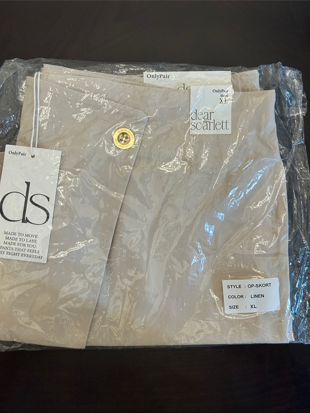 Dear Scarlett Linen Blend Skort – Linen (XL)